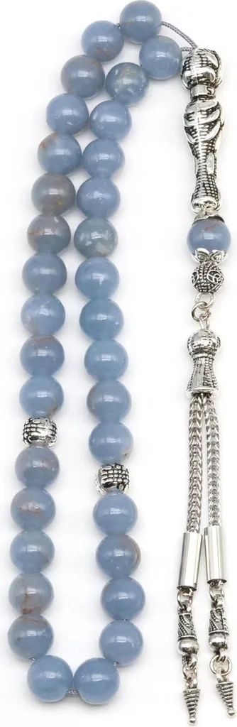 Chapelet Méditation Angélite 8mm - Idéal pour Prière et Paix Intérieure