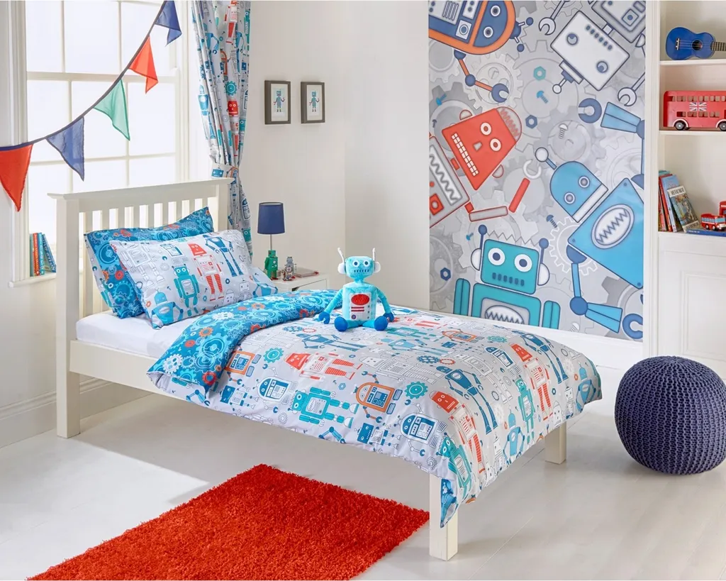 Rideaux Robot RV1042 Riva Home Bleu à Plis - Polyester 168x183cm