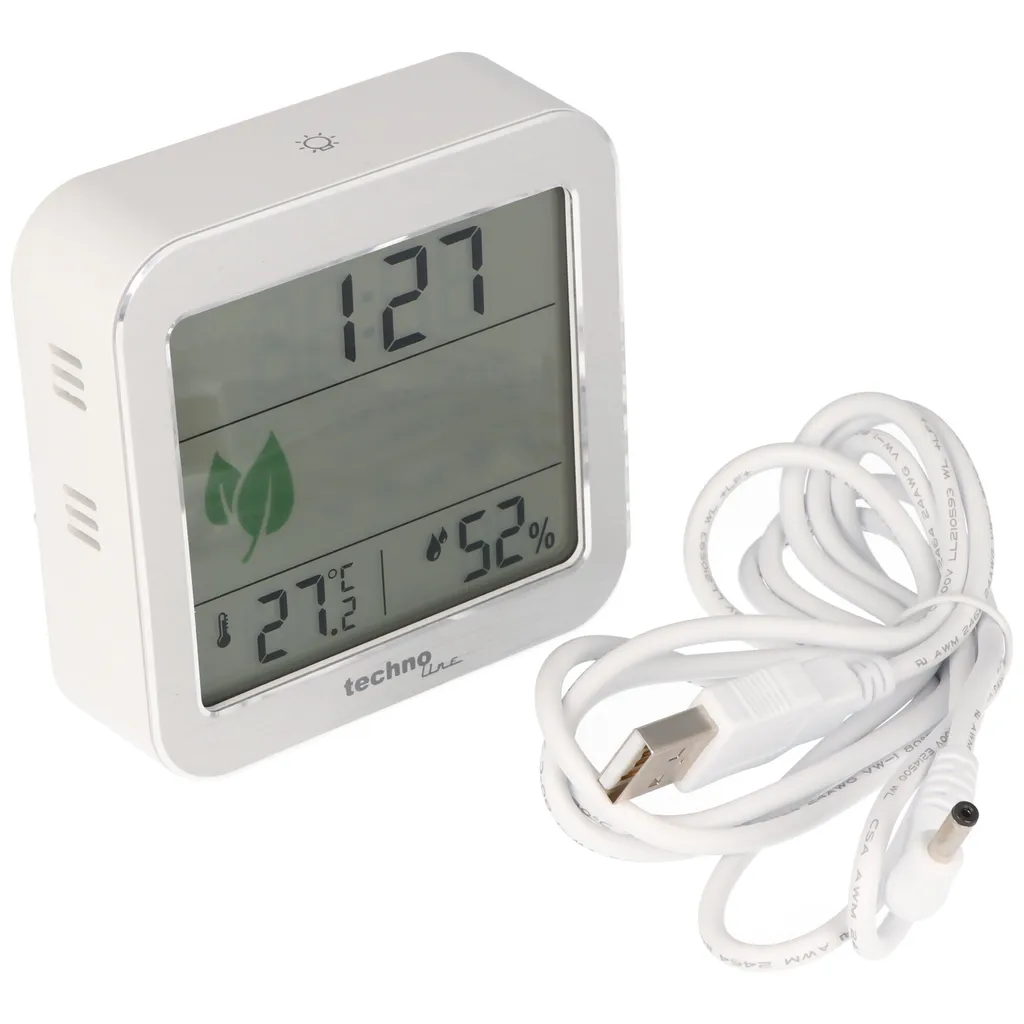Moniteur d'Air WL 1020 Technoline avec Écran LCD et Alarme de Ventilation