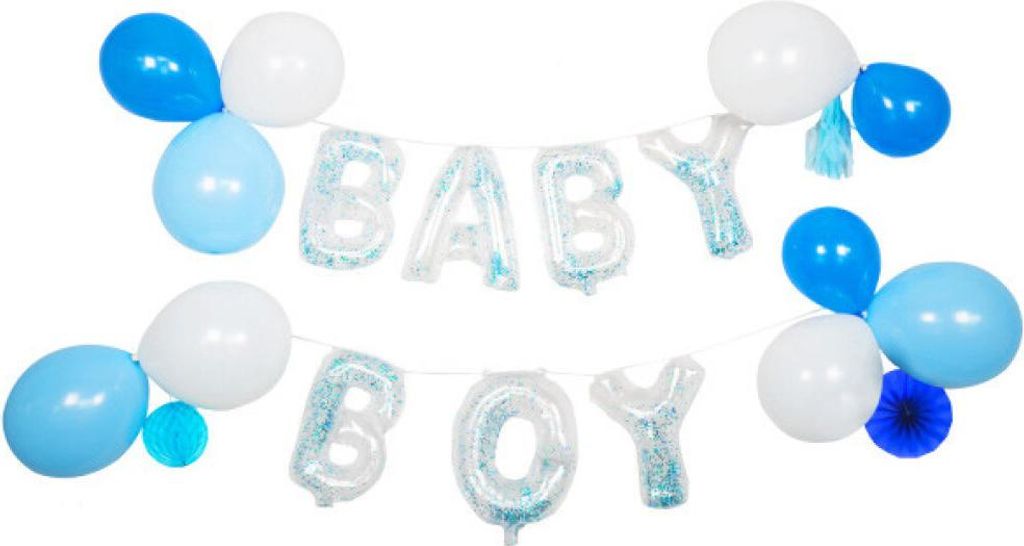 Amscan Luftballon - Girlande - Baby Boy - 23-teilig