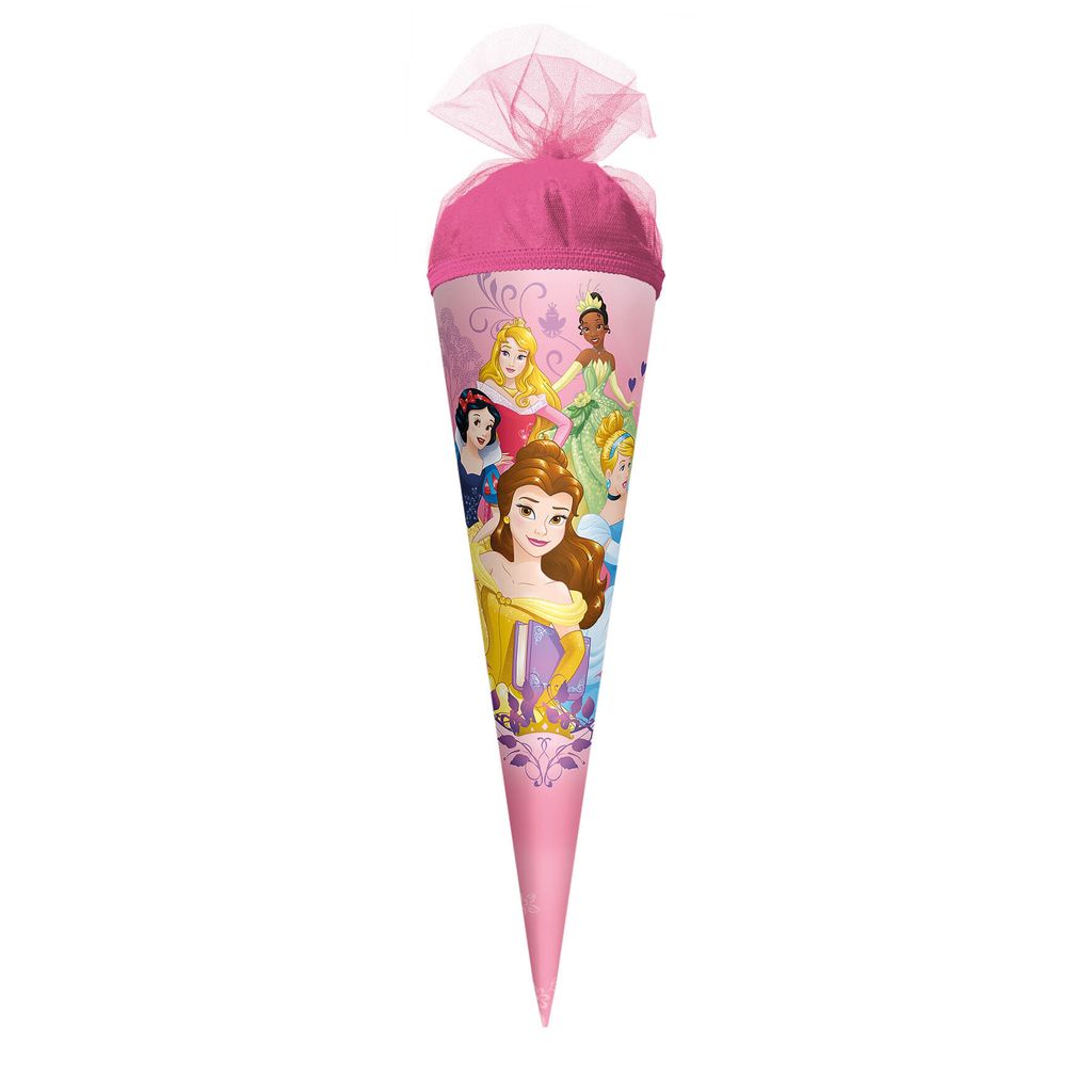 ROTH Geschenk-Schultüte klein Disney Princess 22 cm rund Tüllverschluss Zuckertüte Schulanfang