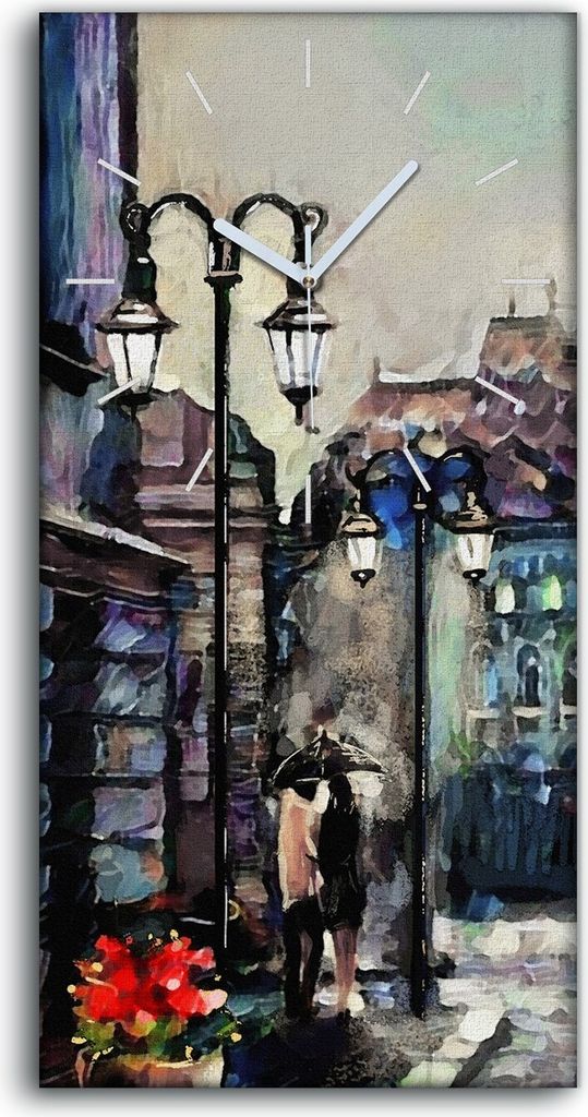 Dekor Leinwand Uhr Wandbilder 30x60 Kunst Malerei europäische Stadt Ungarn - weiße Hände