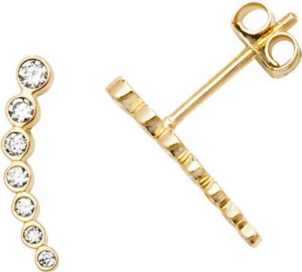 Boucles d'Oreilles Or 375 Anti-Allergie et Zirconium - Confort 13mm