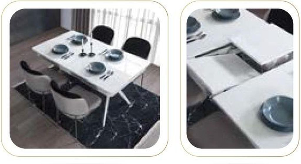 Esstisch Gruppe 4x Stühle Essgarnitur Essgruppen Stuhl Set Tisch 5tlg. Set Neu