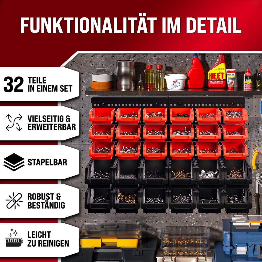 Organizér do dílny ORDERLINE s 30 boxy JR06 Obrázek produktu 3