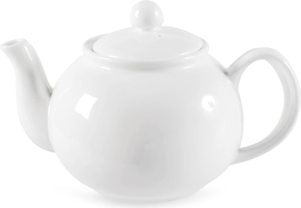 H&H Teekanne aus weißem Porzellan, 0,67 l