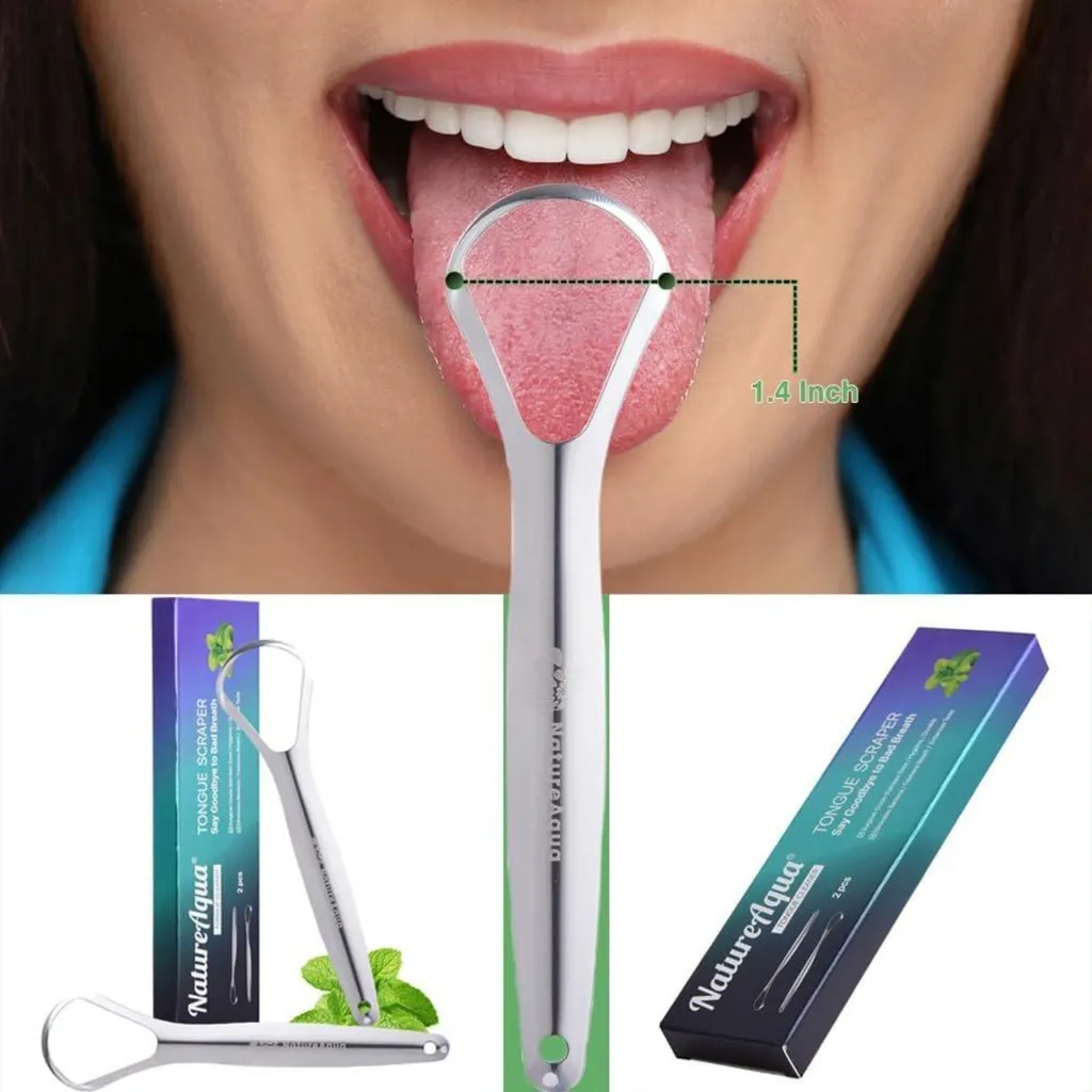 Set 2 Tongue Scraper Acciaio Inox - Ottimizzazione Microbioma Orale - 6