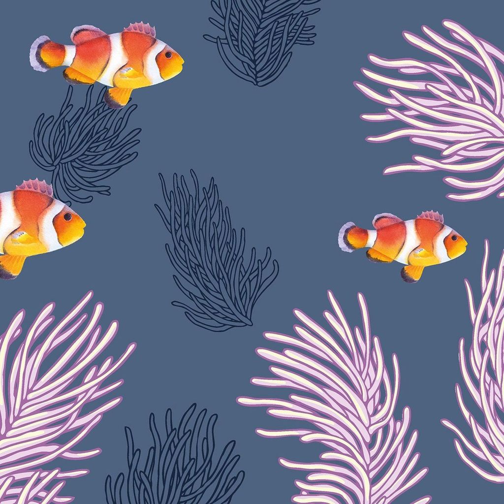 RP 20 Servietten Clown Fishes - Clownfisch im Meer 33x33cm