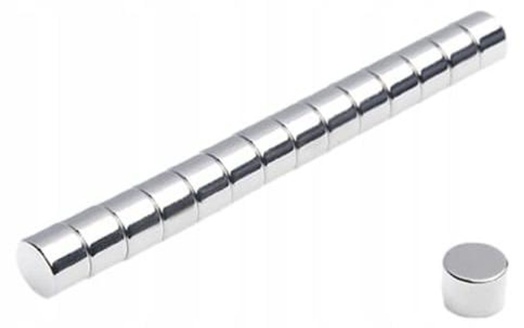 Neodym-Magnet, zylindrisch, MW 7x5 N38, 50 Stück Produktbild 