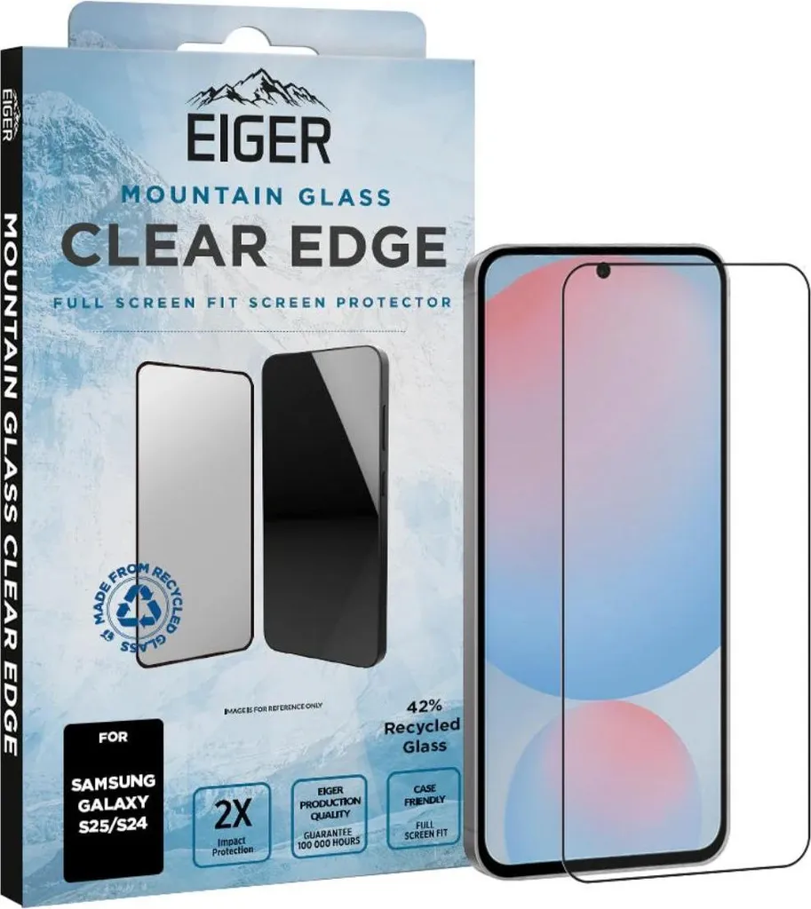 Protéger l'écran du Galaxy S25 S24 avec le verre Eiger SP Mountain Glass