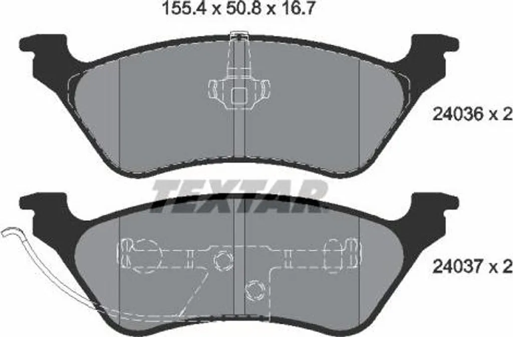 Plaquettes de Frein TEXTAR 2403605 Haute Friction OE 04882579 Voyager
