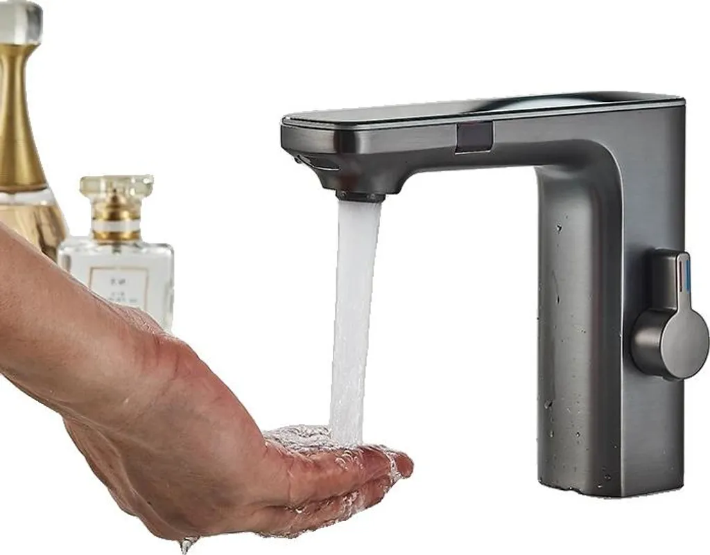 Miscelatore Ecologico Touch-Free Grigio | Risparmio Acqua e Stile