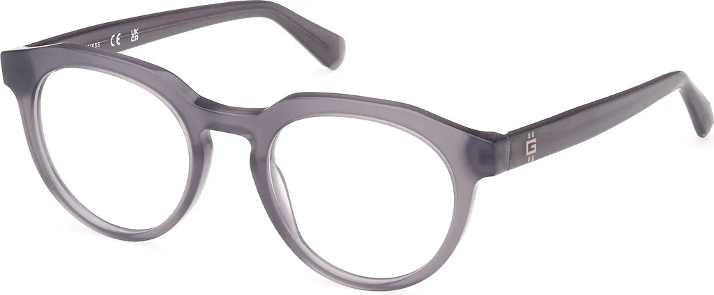 Lunettes de vue Guess GU50134 homme gris brillant anti-glissement 49