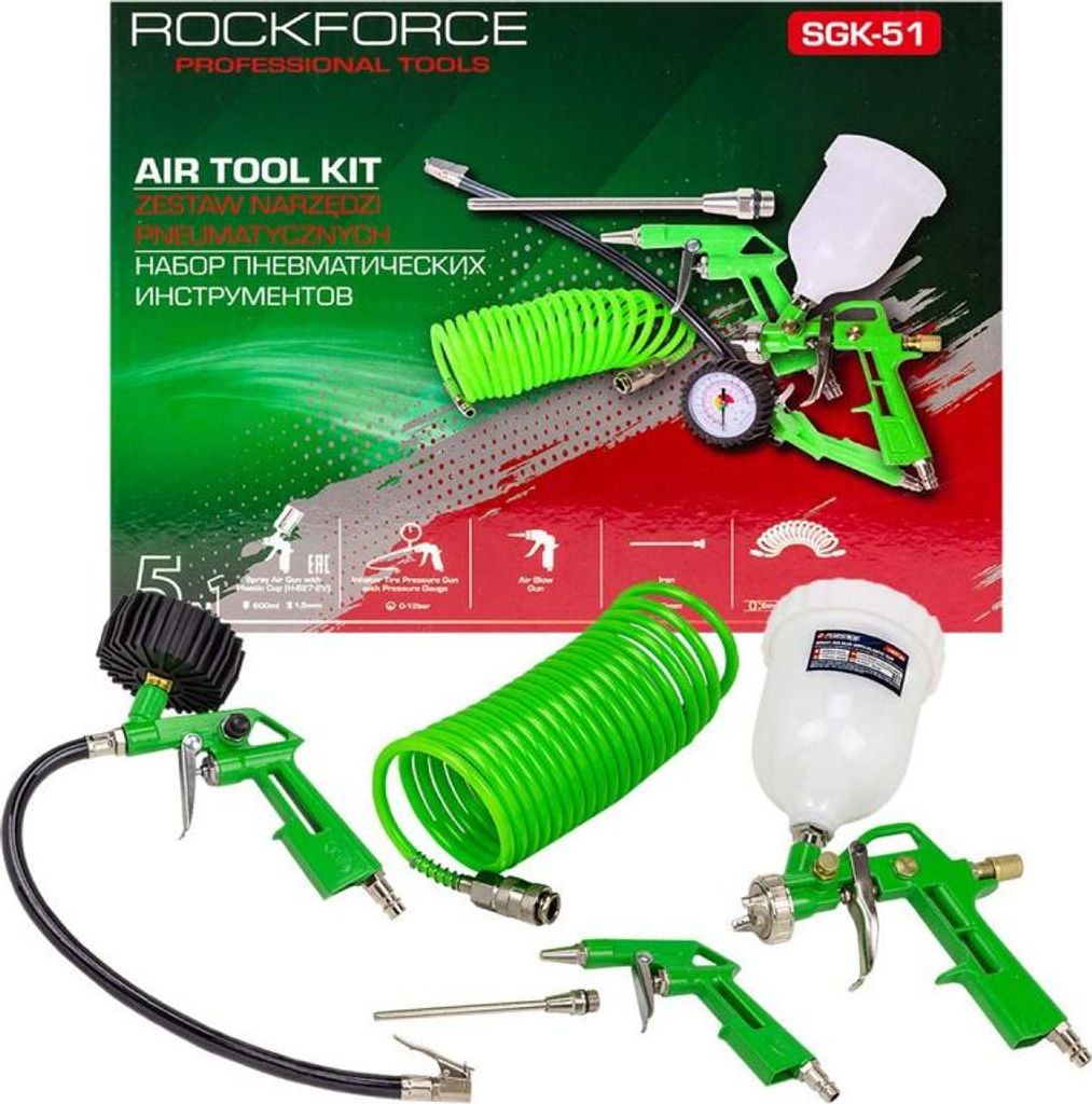 5-in-1 Kompressor-Pneumatik-Set, 5-teiliges Produktbild 