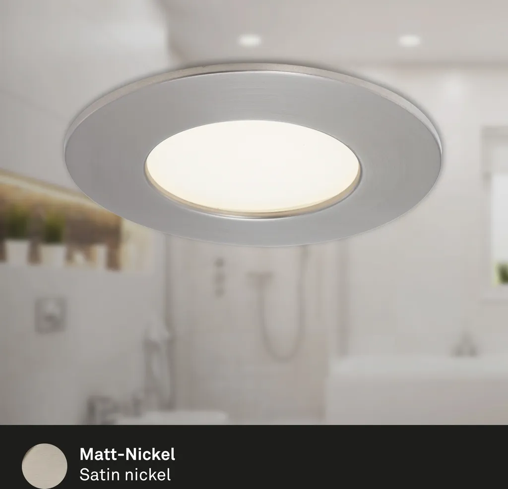 BRILONER Leuchten - Faretto da soffitto a LED, 4 lampadine, lampada girevole e inclinabile, 4x GU10, 5 Watt, 460 Lumen, 3.000 Kelvin, nero