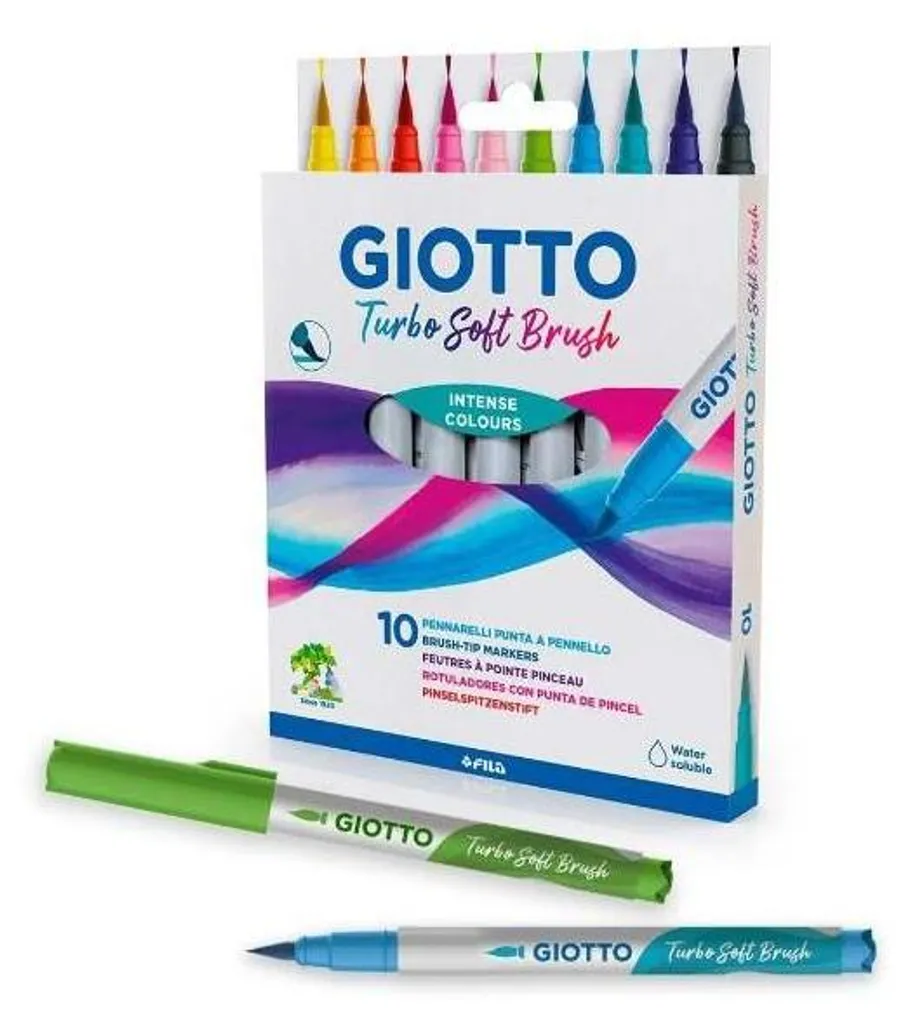 Marcatori Giotto F426900 Punta Fine 10 Colori - Ideali per Scuola