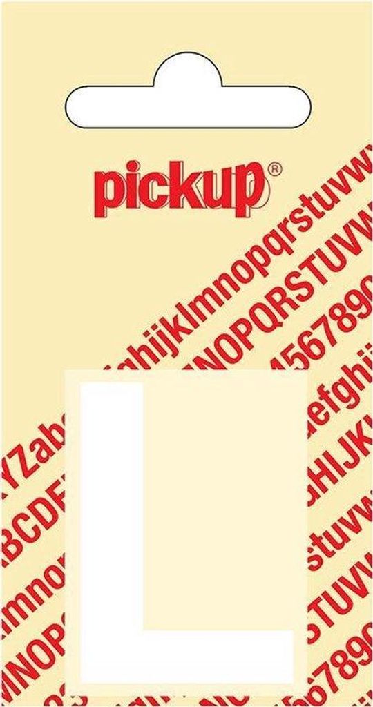 Helvetica-Aufkleber 40 mm Aufkleber weißer Buchstabe l Pickup