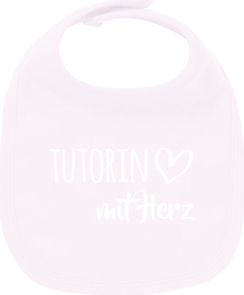 Huuraa Unisex Babylatz Tutorin mit Herz Geschenk Babypink Bio Baumwolle Tutorin Mitbringsel