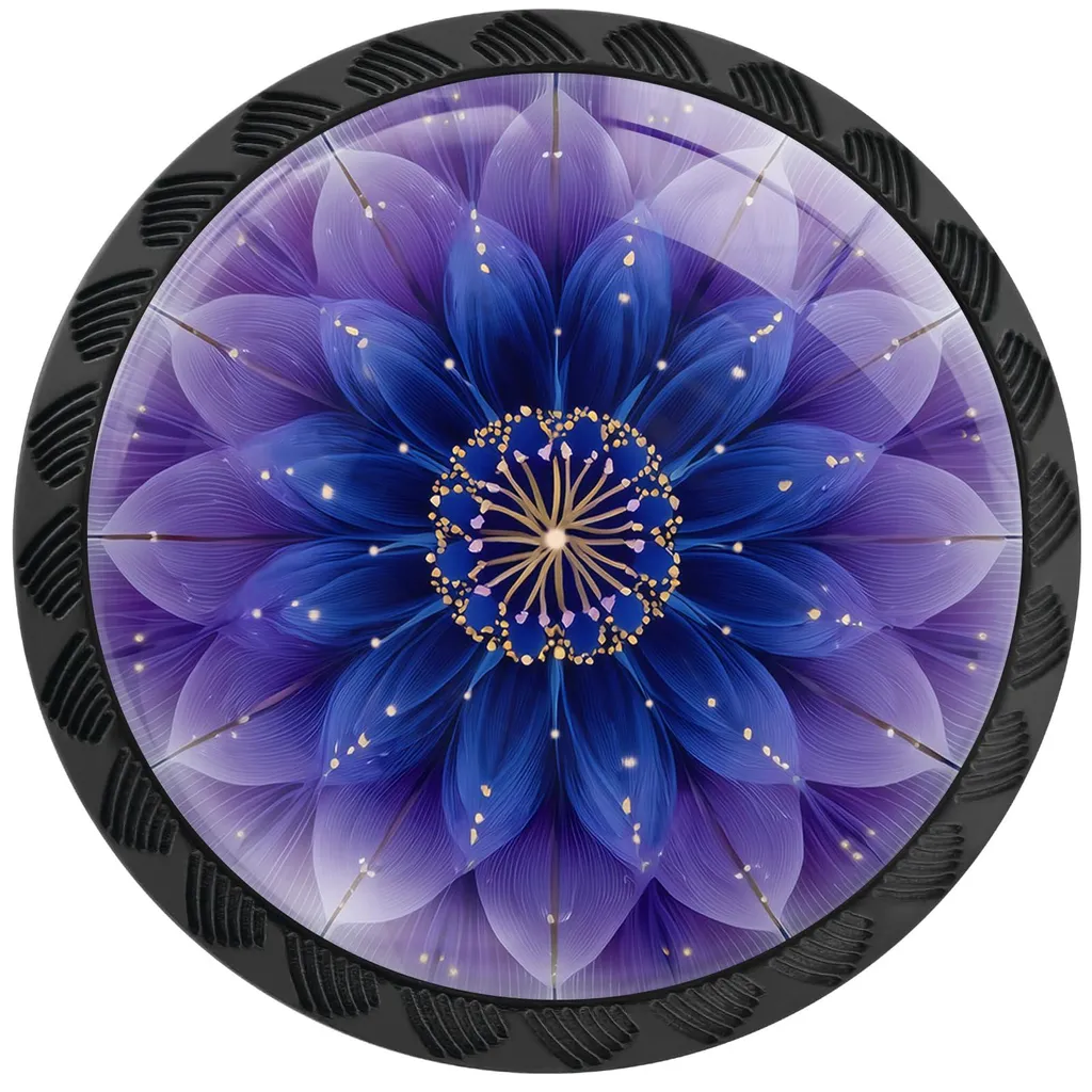 Quincaillerie de Cuisine et Salle de Bains Violette - Lot 4 Pièces Rond