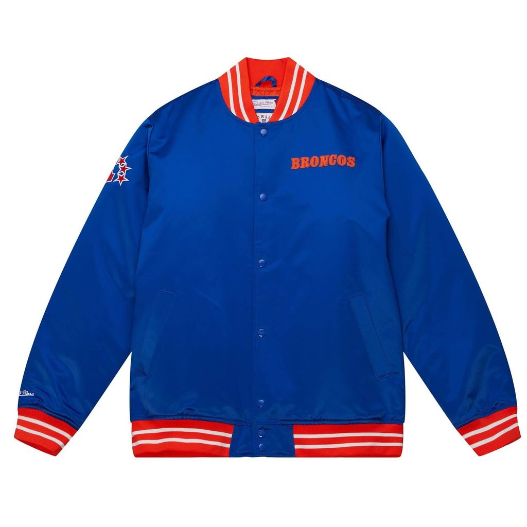 Denver Broncos NFL Mitchell & Ness Heavyweight Satin Jacke Blau-XL