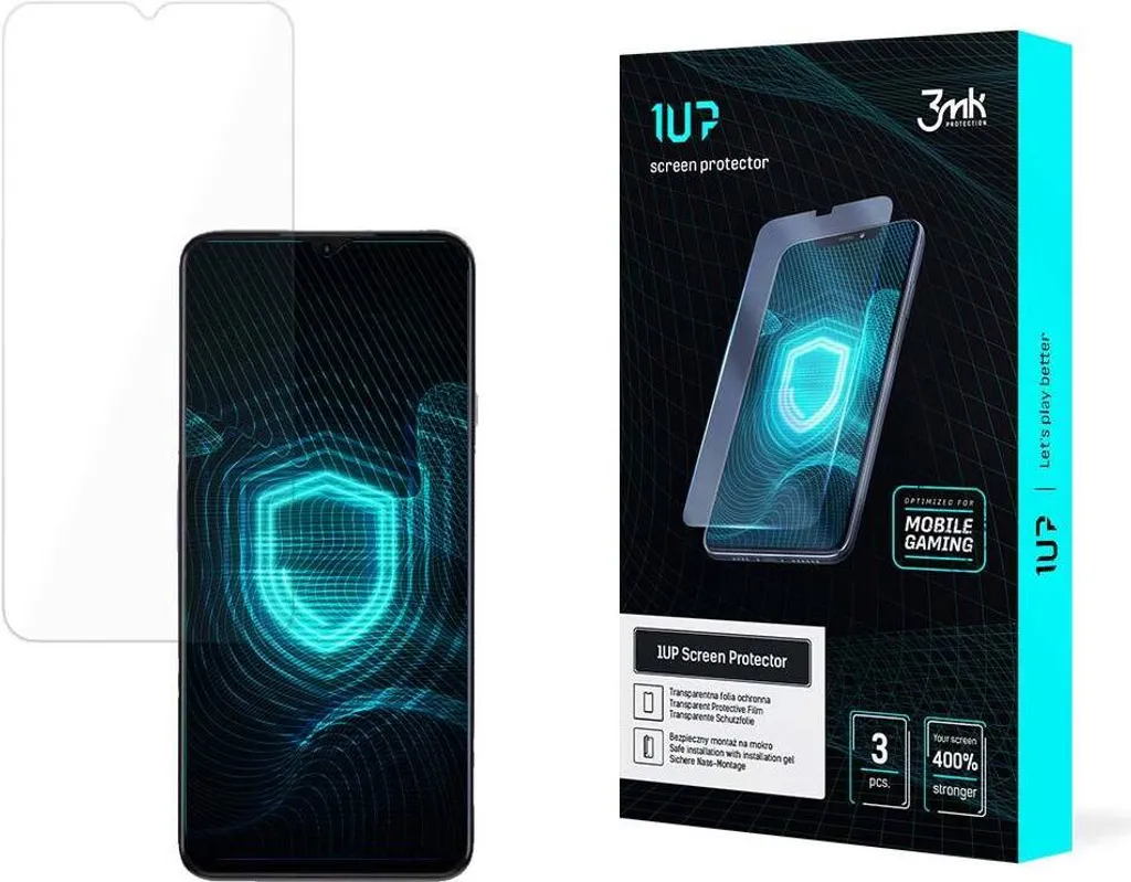 Pellicola 3mk 1UP per Wiko T60 - Protezione Anti-Urto Certificata 3 pz