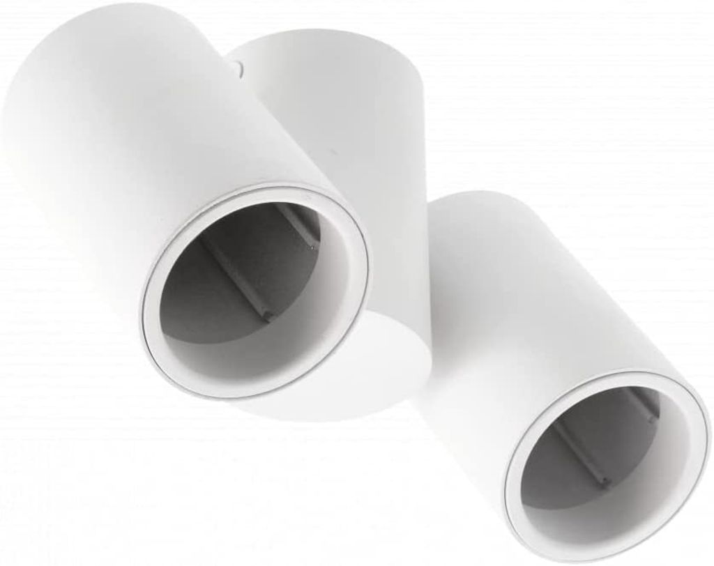 GTV lighting - Deckenleuchte LUPO - Beweglicher Kopf - Aluminium - 17.5x5,6x11.5 - IP20, 2* GU10, max. 50W - rund weiß - Spot-Deckenleuchte - für...