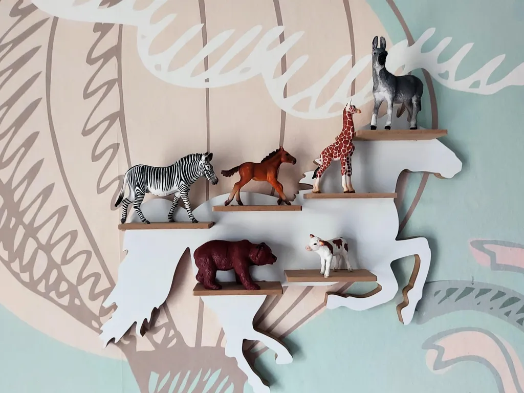 Module d'exposition robuste pour chevaux miniatures et poneys en bois - 3