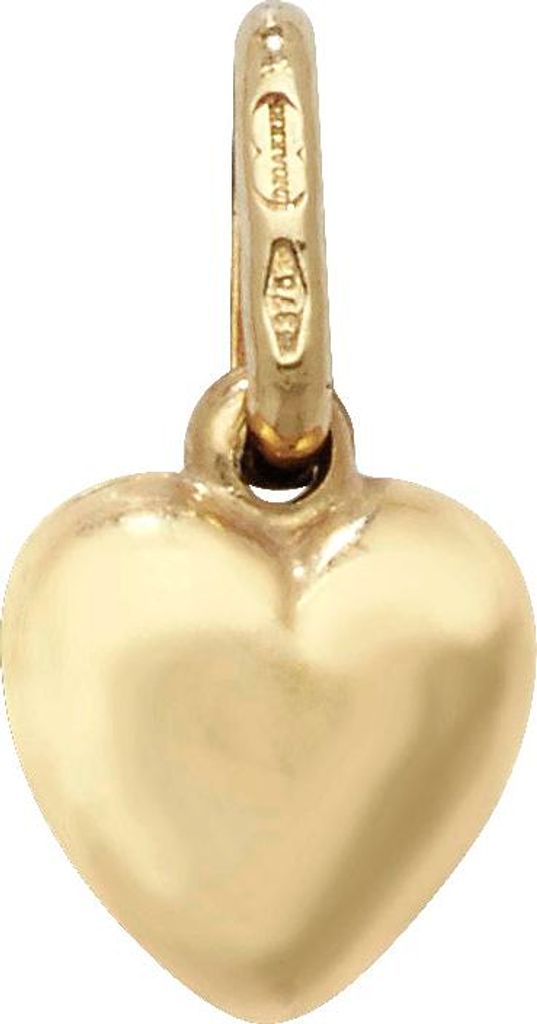 Schöner 9 Karat (375) Gold Herz Damen - Anhänger - 15mm*8mm; TRS23603