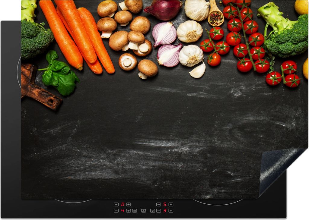 KitchenYeah© Herdabdeckplatte Karotte - Gemüse - Kräuter - Produktbild 