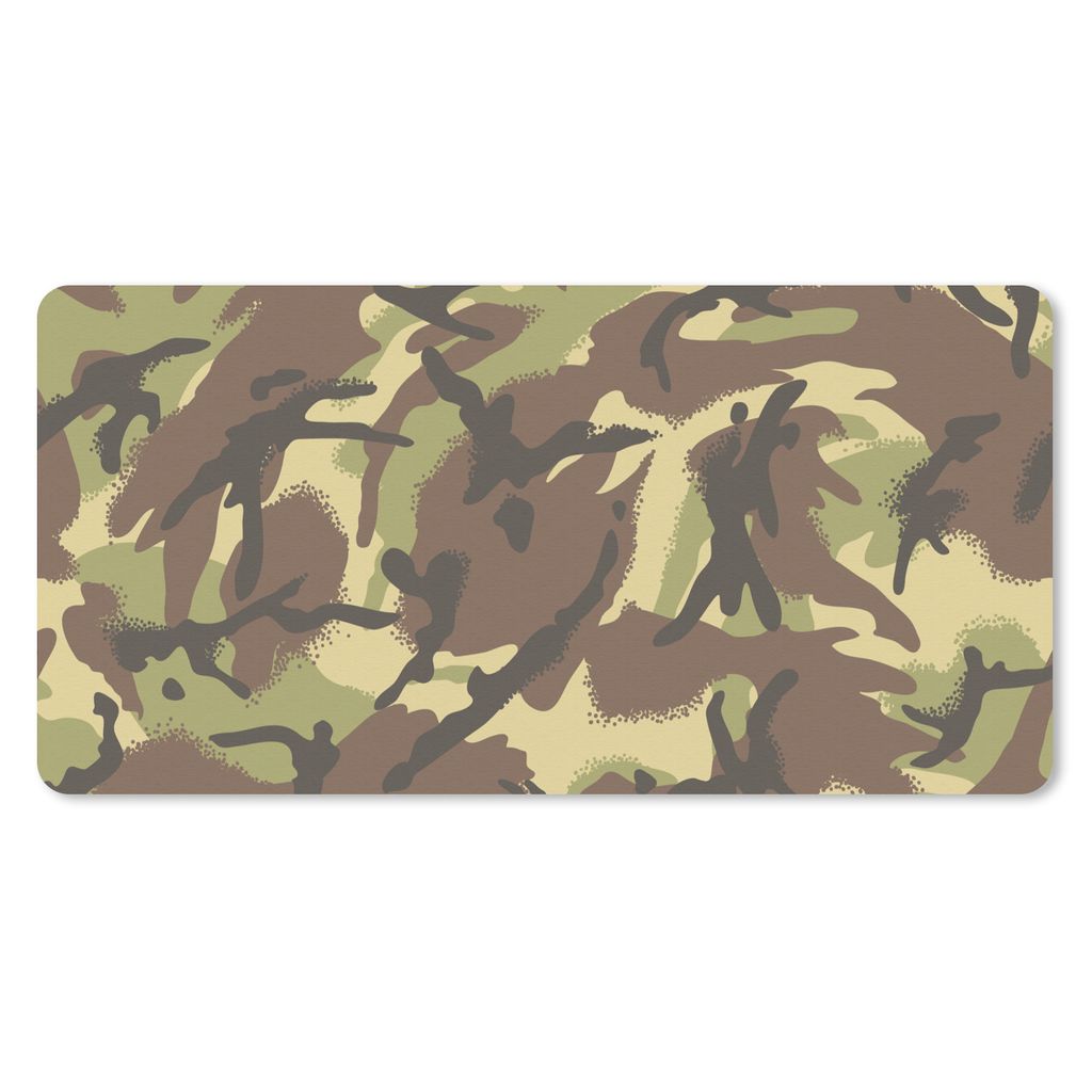 MuchoWow Mauspad Mousepad Camouflage-Muster in natürlichen Farben 60x30 cm - Mousepads - Maus Mat - Pad - Mausunterlage - Nachhaltig