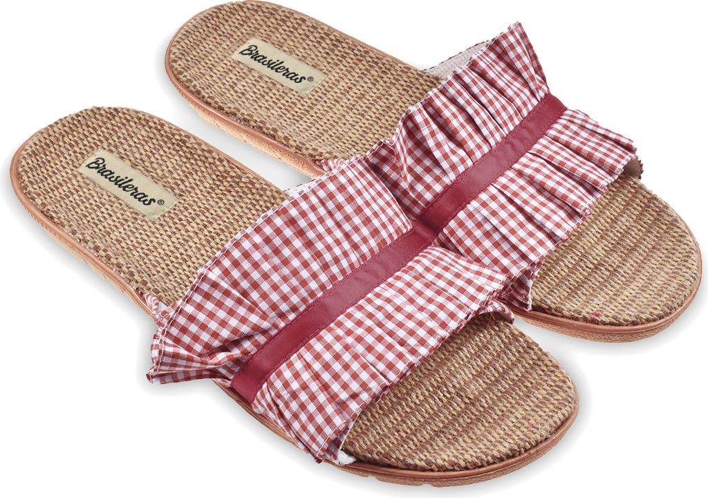 BRASILERAS Damen Sandalen mit rutschfester Sohle bequem schuhe strand/schwimmbad/stadt rot 34/35 EU - UBICY