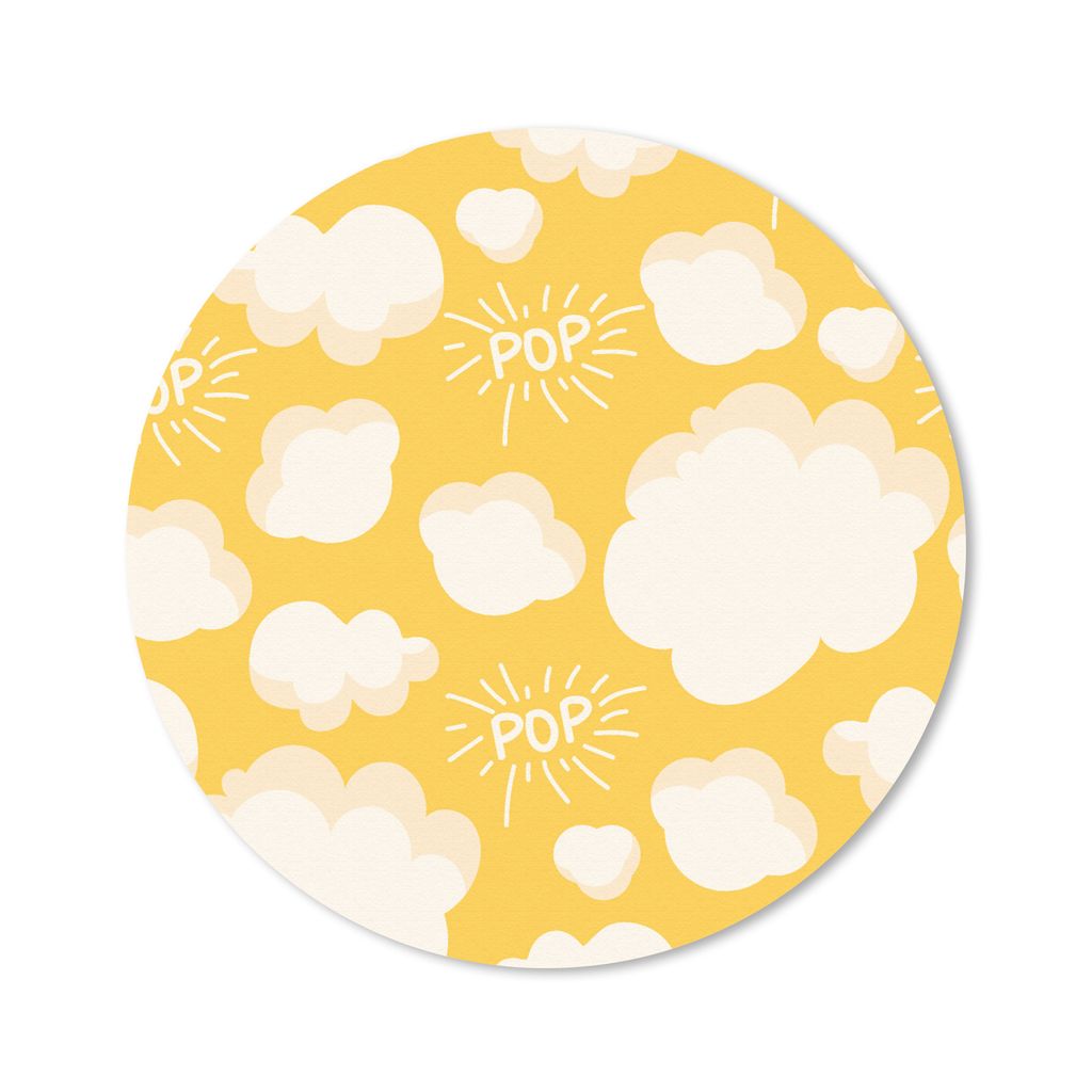 MuchoWow Mauspad Mousepad Popcorn - Zitate - Muster - Pop 50x50 cm - Mousepads - Maus Mat - Pad - Mausunterlage - Vinyl