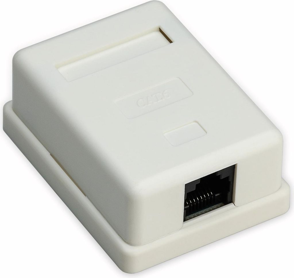 Goobay 77632 Prise RJ45 à 1 port, CAT 6, UTP, blanche - non Image du produit 