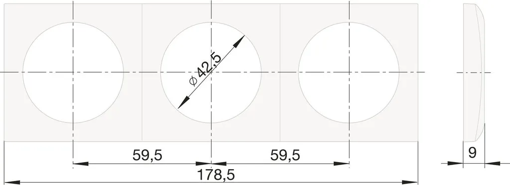 Berker Integro Flow Cadre de Finition Triple Chromé Mat Réf 918282568 - 2