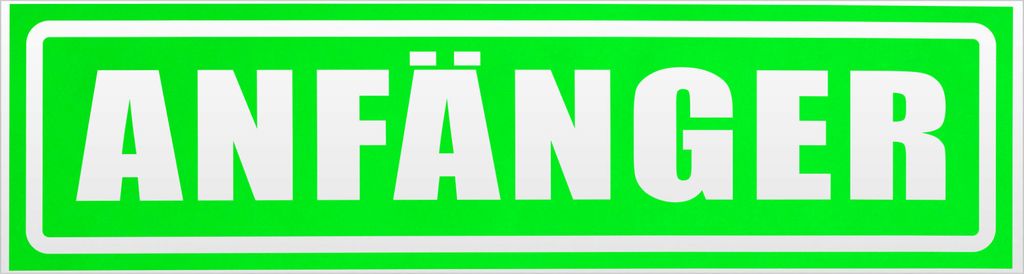 Kiwistar Anfänger invertiert Magnetschild Schild magnetisch - 45cm Neongrün - Magnetfolie für Auto PKW Kfz