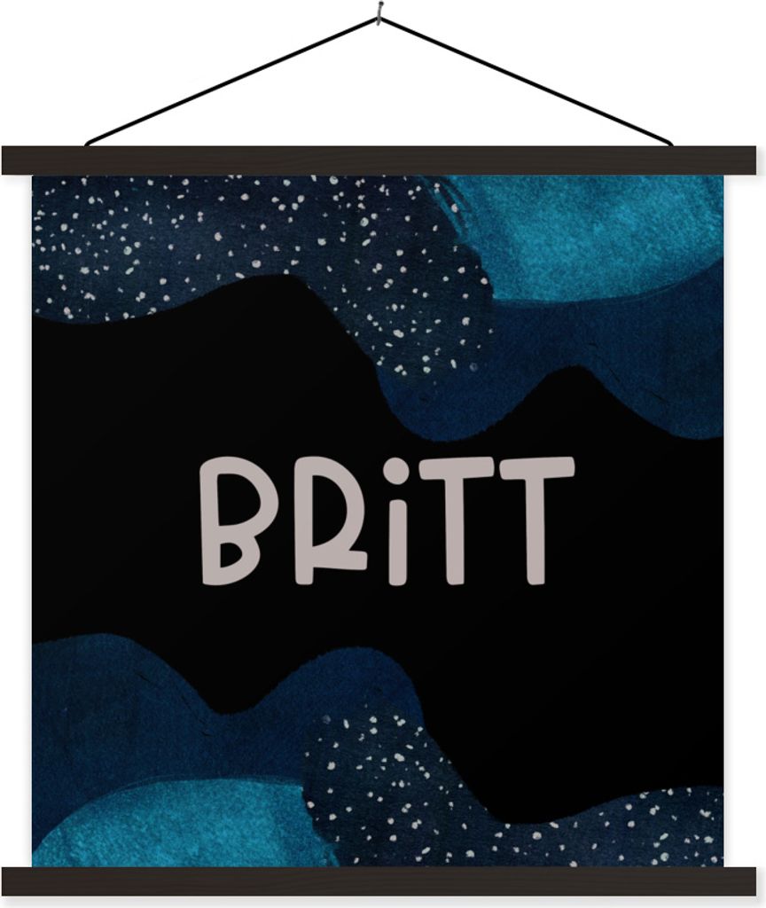MuchoWow Textilposter Britt - Pastell - Mädchen 90x90 cm mit schwarzem Rahmen - Magnetisches