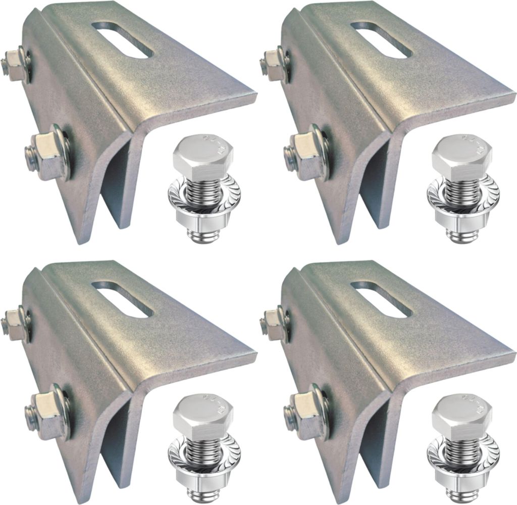 4x Blechdachklemme Solar Montageset Sechskantkopf 17 Produktbild 