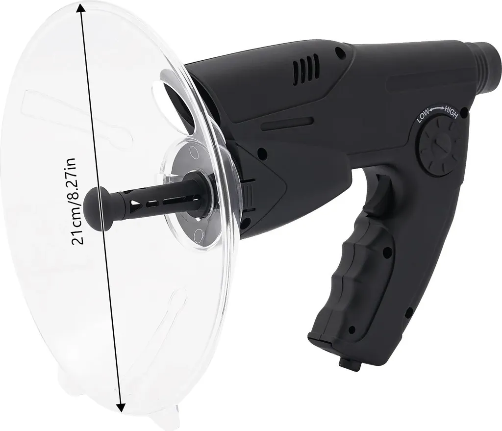 Microphone parabolique pour oiseaux avec grossissement 8x et casque noir