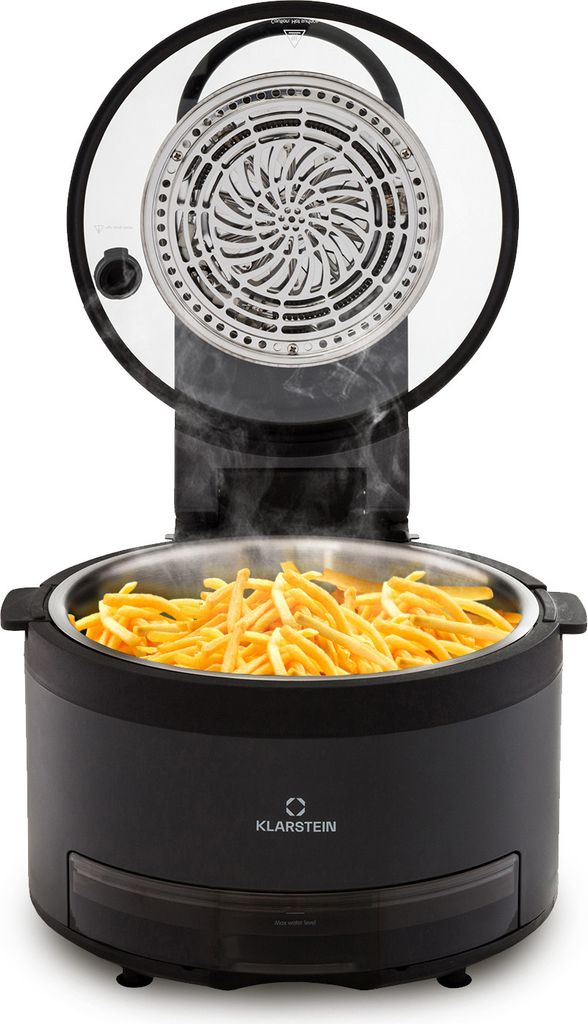 Klarstein Heißluftfritteuse 2-in-1, Airfryer mit Dampffunktion, Heissluftfritteuse zur Schnellaufheizung, Air Fryers mit 6 Programmen, Air Fryer X...