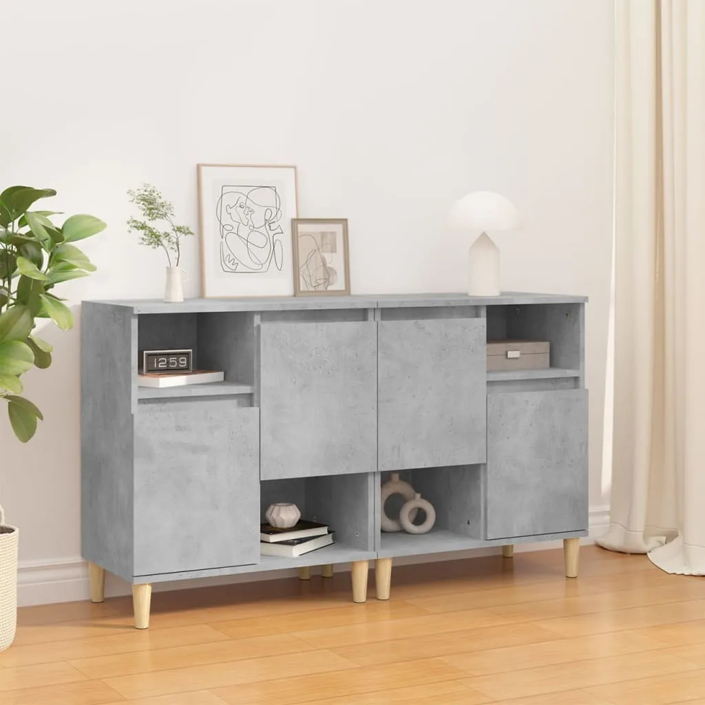 Set 2 Credenze vidaXL Grigio Cemento 60x35x70 cm | Design Industriale