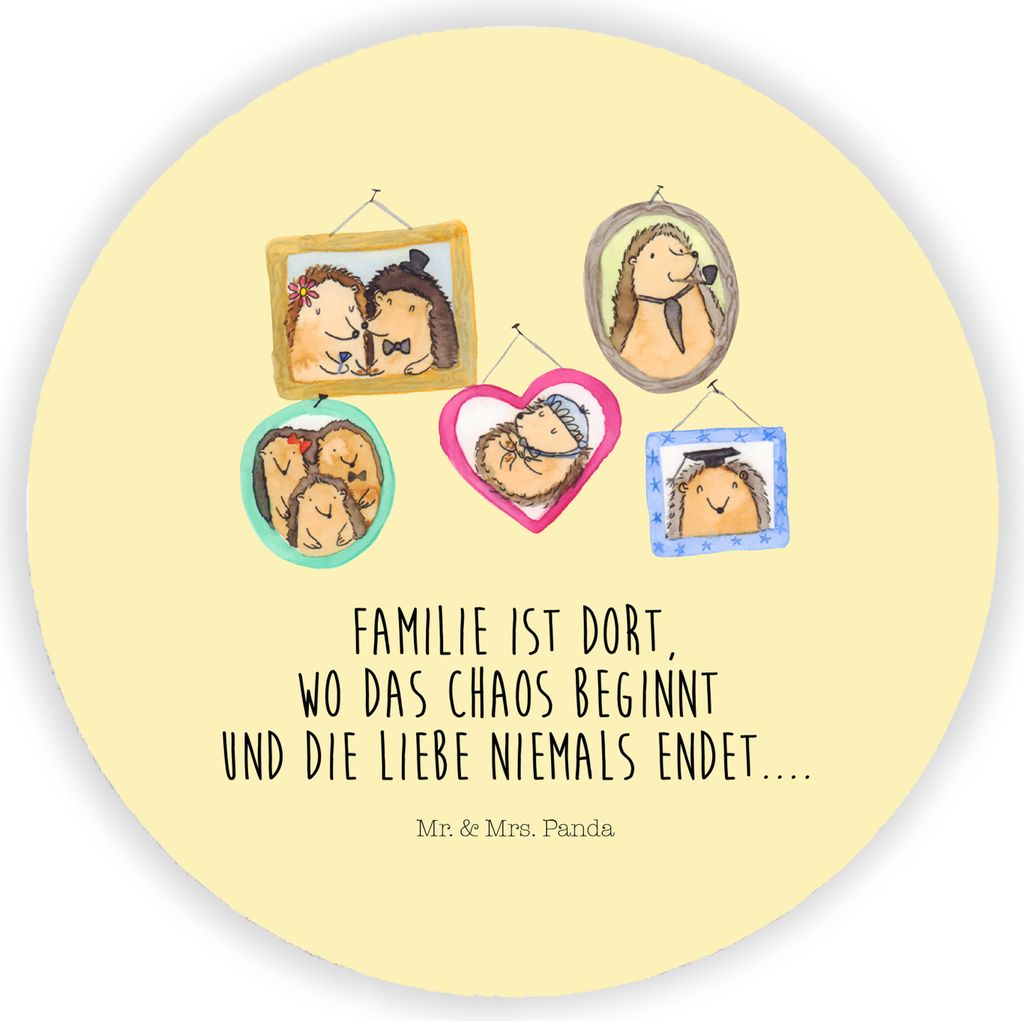Mr. & Mrs. Panda magnet Igel Familie - Gelb Pastell - Geschenk, rundmagnet, Kühlschrankmagnet, für pinwand, Muttertag, Bilder, pinnwand, kühlsch...