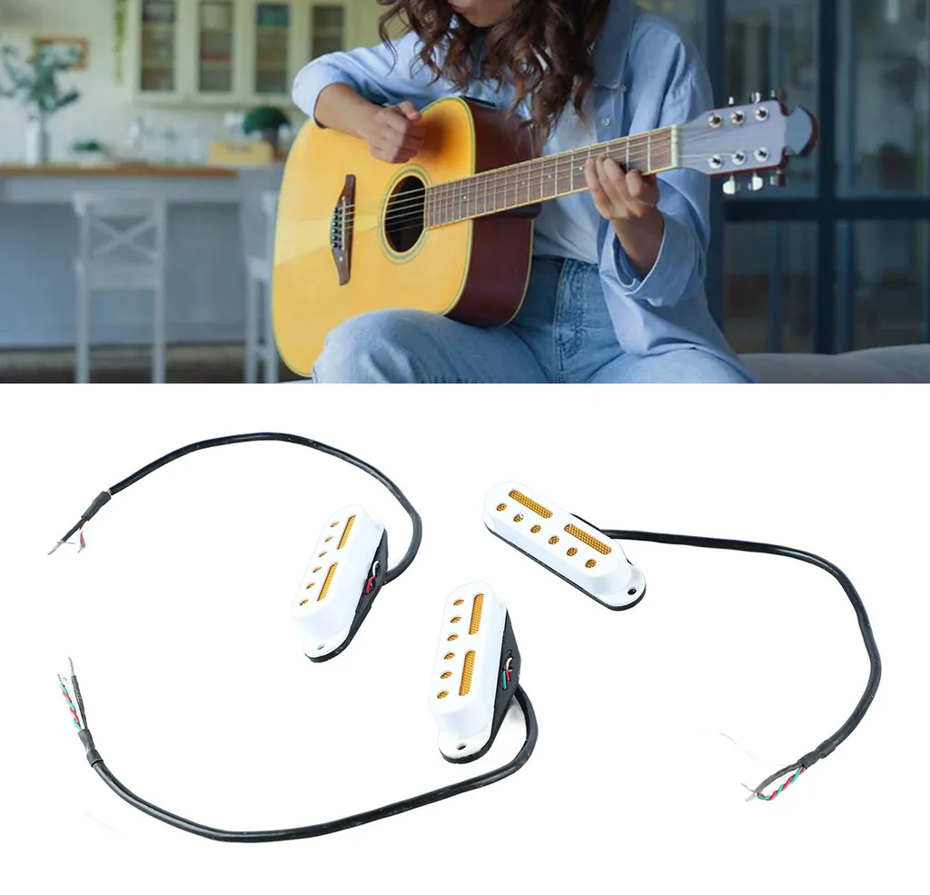 Éliminez les Parasites : Lot 3 Micros Simple Bobinage Blanc pour Guitare - 12