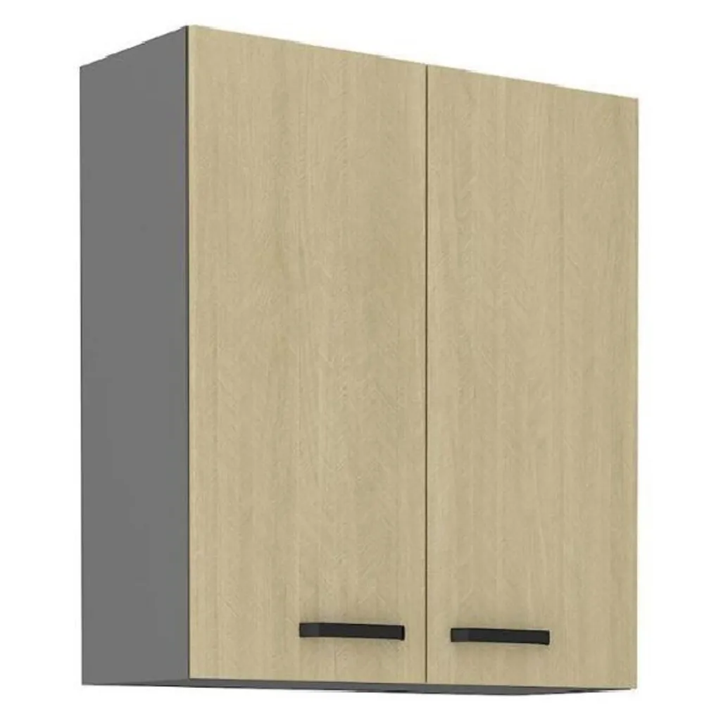 Armoire haute 80 cm MYRIAM anthracite pour optimiser votre rangement