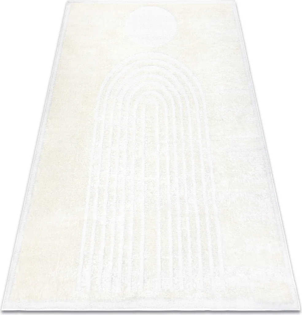Tapis moderne MODE 8597 géométrique crème beige - Format 80x150 cm