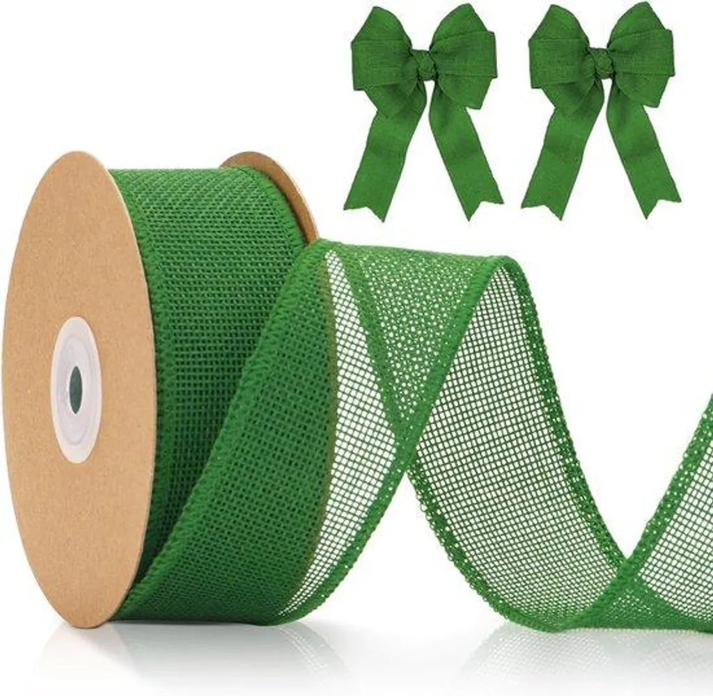 Fil tressé vert en jute naturelle de 10m - Cordelette souple rustique