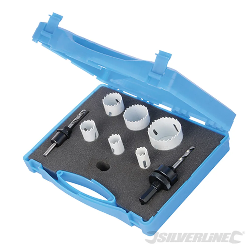 Scies cloches bimétalliques Silverline : kit 9 pièces haute résistance