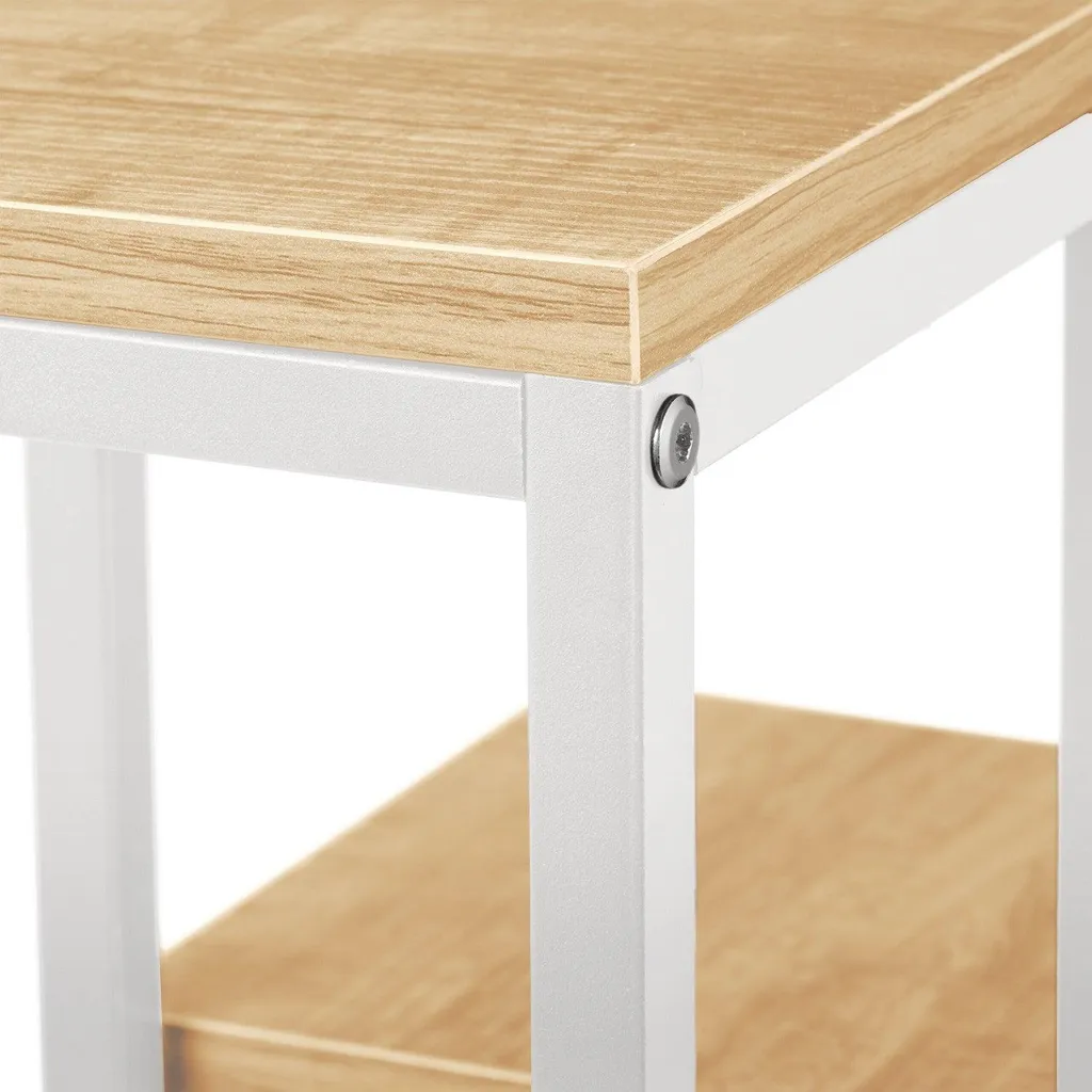 Escalier fleuri blanc robuste 4 niveaux - Support métal gain de place - 6