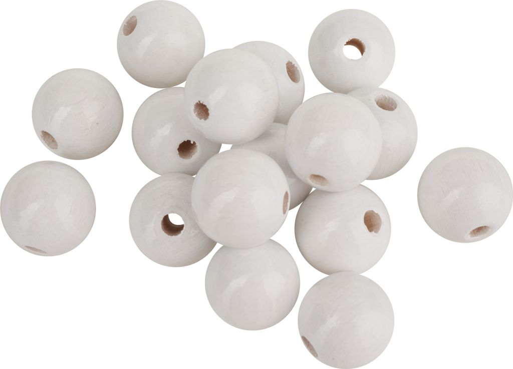 KNORR PRANDELL 216011500 Holzperlen Ø 15 mm Buche Deutschland weiss