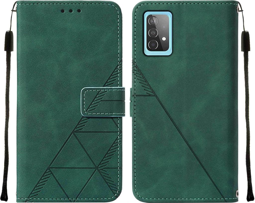 Galaxy A52 4G Hülle, Schlank Prägung Flip Leder Produktbild 