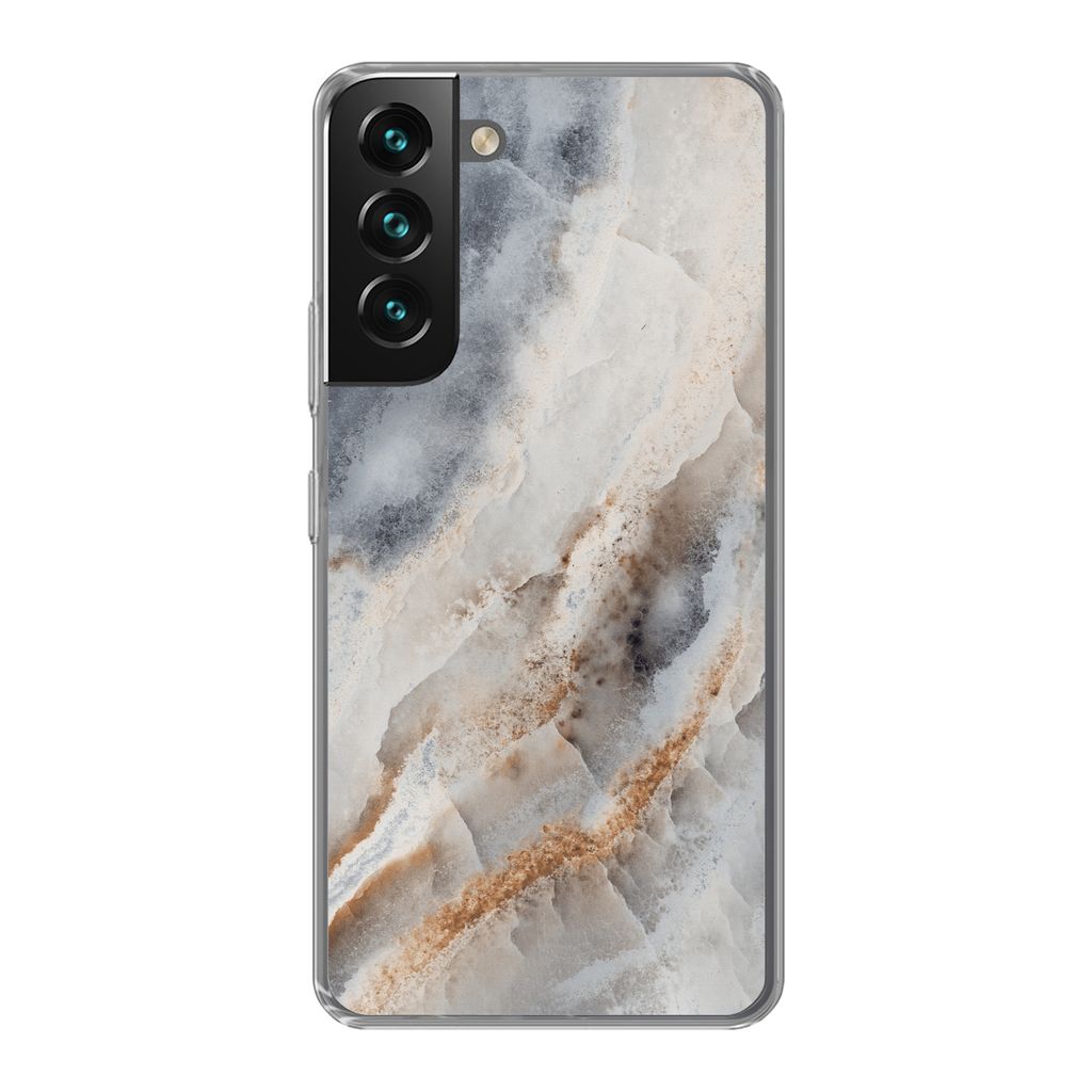 MuchoWow Handyhülle Schutzhülle Hülle für Samsung Galaxy S22 Natursteine - Mineralien - Muster Silikon Softcase Handy Hülle - Mobiltelefonh...